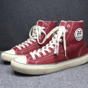 PF Flyers All American High Top Dark Red Brick White Mens Size 11 Sneakers